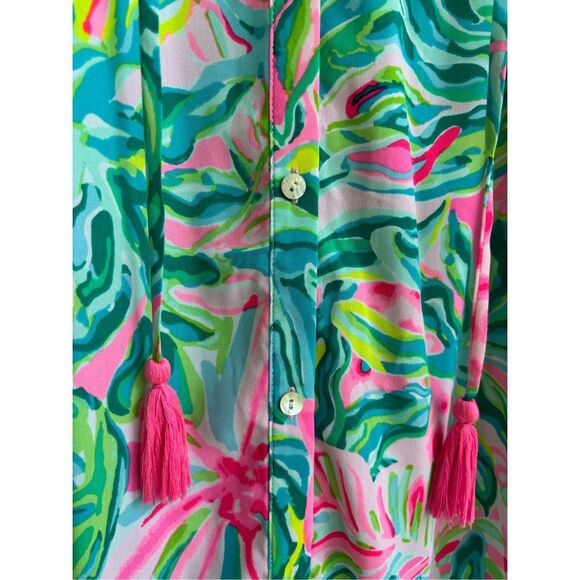 NWOT LILLY PULITZER SIZE  LULIANA TIERED MAXI DRESS *ONE IN A MELON*, Med $198 - Picture 9 of 9